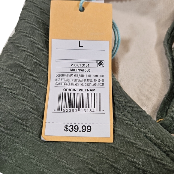 Kona Sol Medium Coverage One Piece Swim Suit, Green, Large - Picture 13 of 15